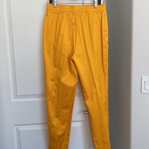 Vintage Escada Cotton Pant - Goldenrod - Size EU 42 - Picture 2 of 5